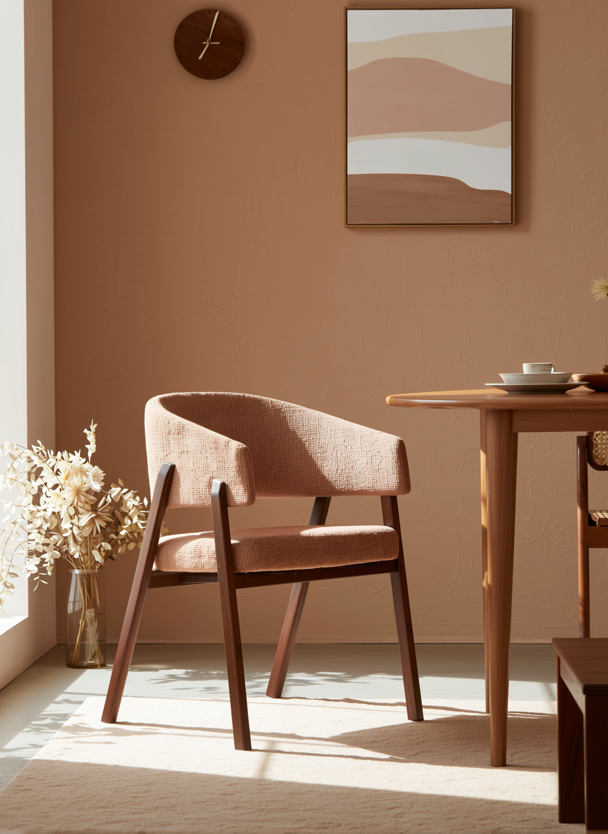 Unrecoverableness Modern Dining Chair, Iron Frame Upholstered - BEXOR 2