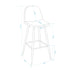 Charlton Terry Upholstery Walnut Metal Leg Bar Stool