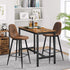 Charlton Terry Upholstery Walnut Metal Leg Bar Stool