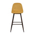Charlton Terry Upholstery Walnut Metal Leg Bar Stool