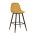 Charlton Terry Upholstery Walnut Metal Leg Bar Stool