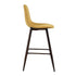 Charlton Terry Upholstery Walnut Metal Leg Bar Stool
