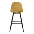 Charlton Terry Upholstery Walnut Metal Leg Bar Stool
