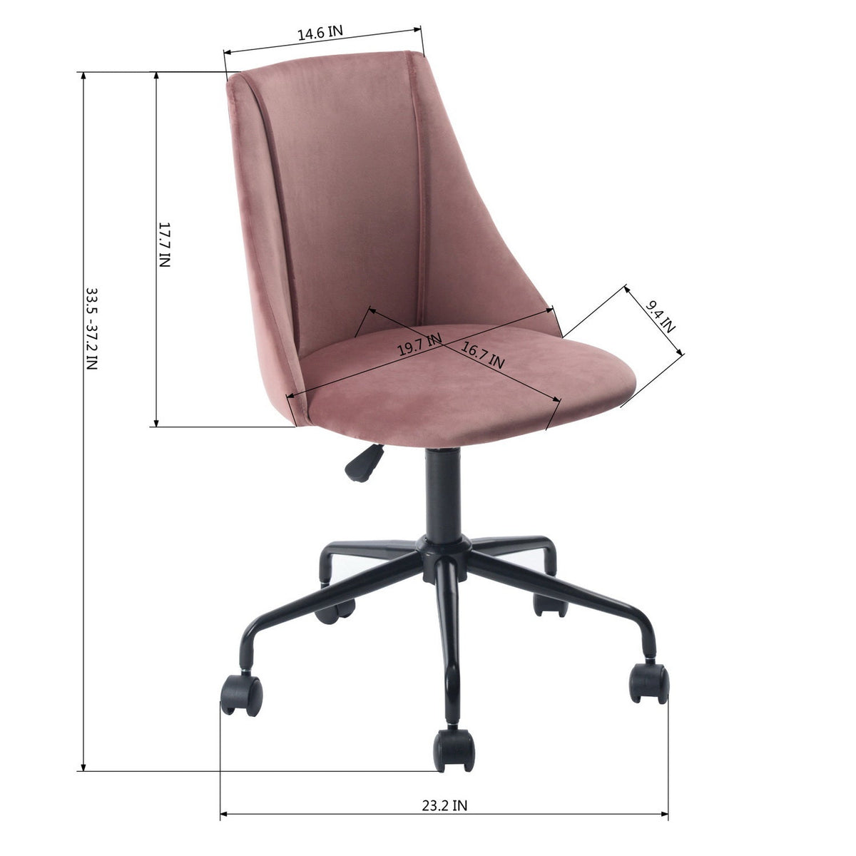 Cian Velvet Upholstery Office Chair