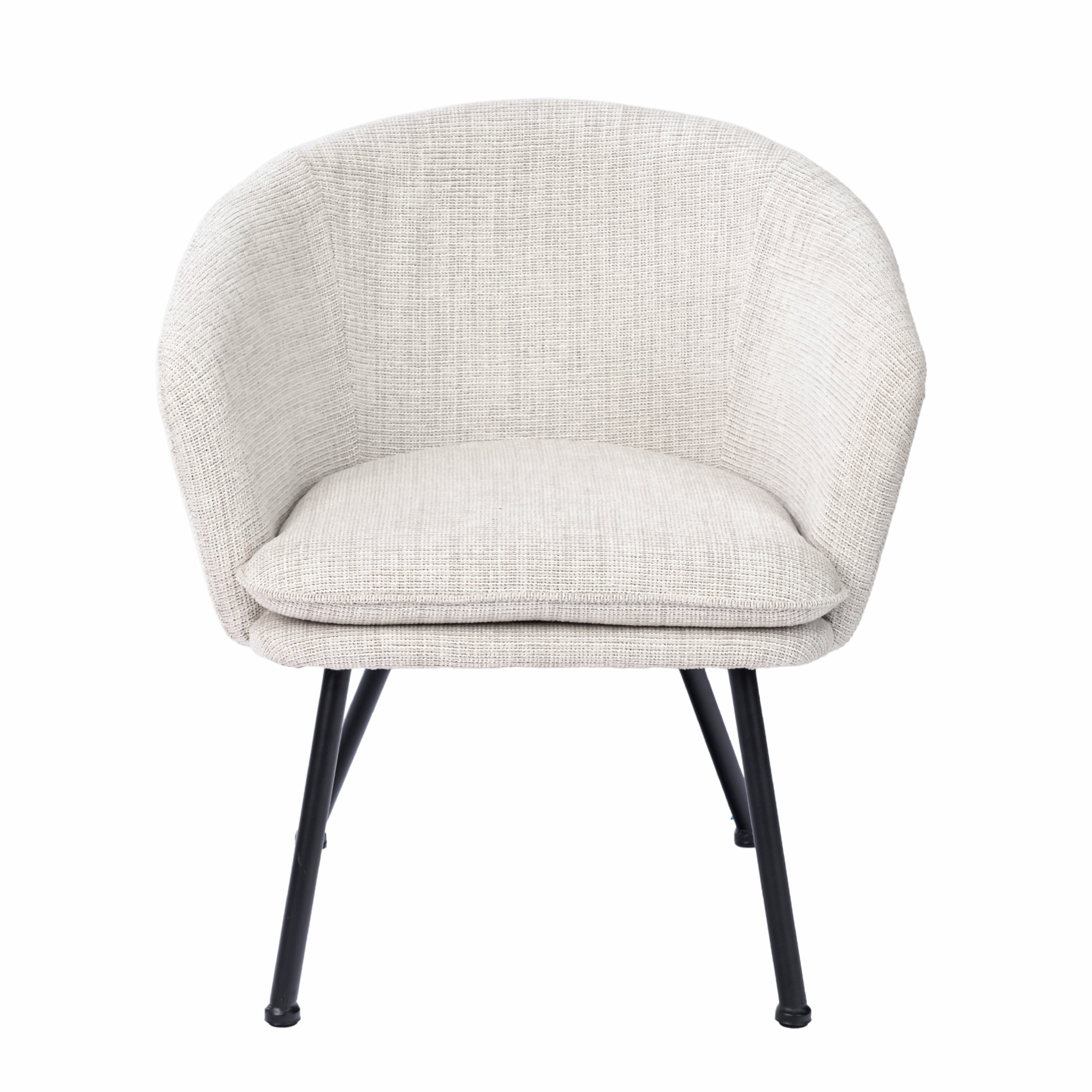 Dixier Fabric Beige Accent Chairs