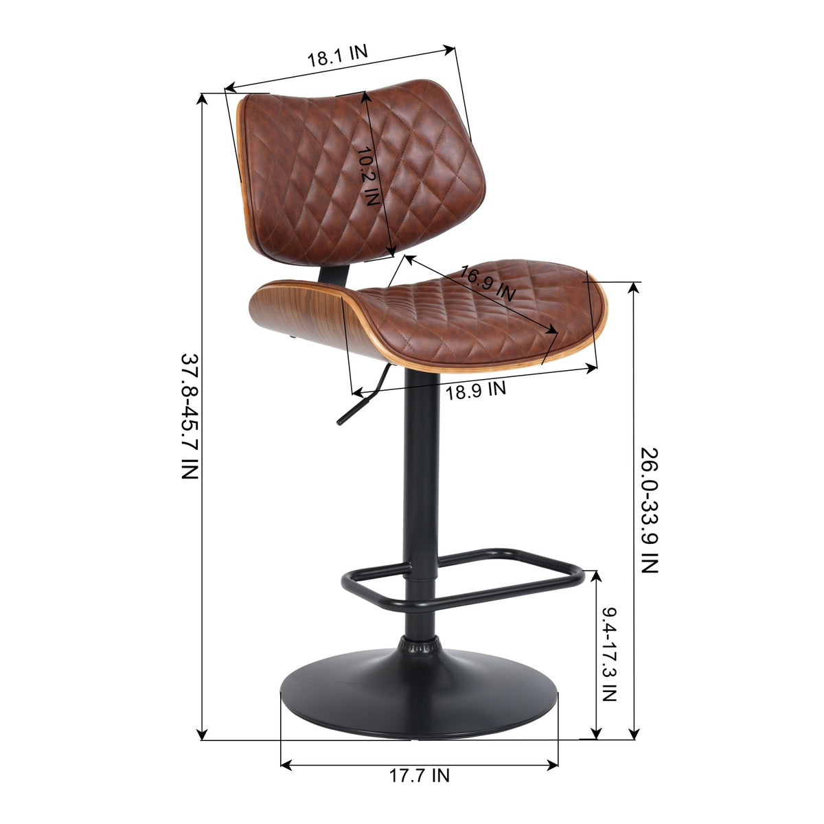 Donte 450Mm Base Bar Stools