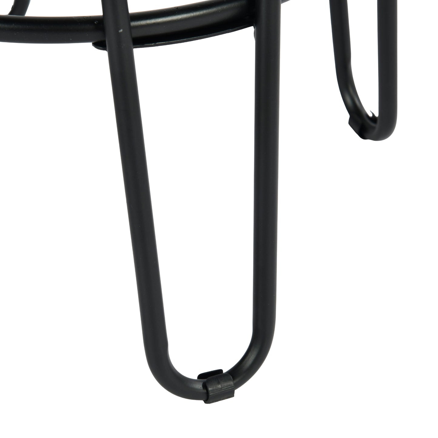Modern Bar Stool, Solid Wood Seat, Metal Legs - ESSIA TAB 2PCS
