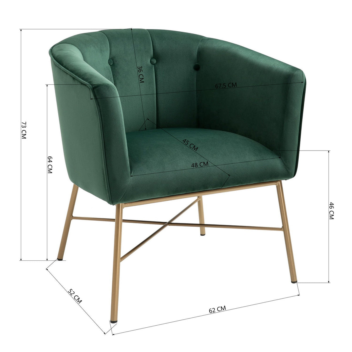 Falette Velvet Accent Chair