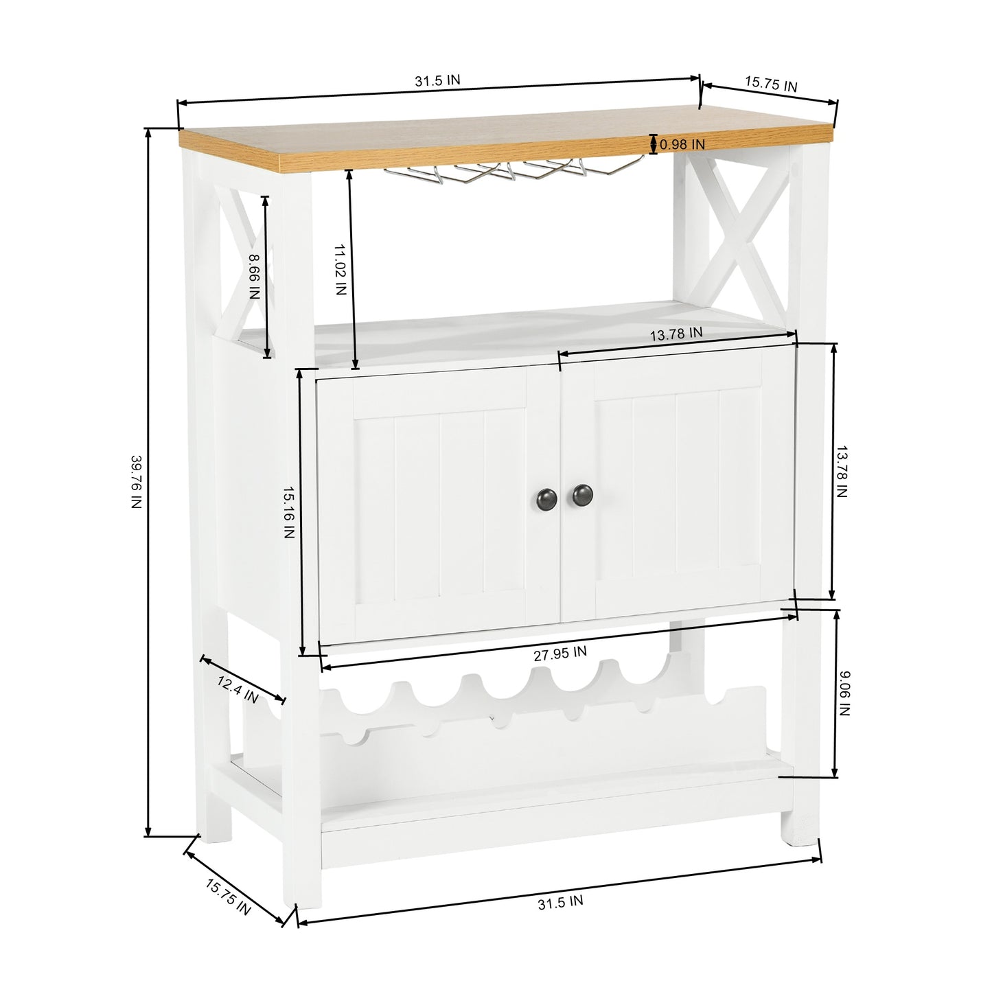 Modern White MDF Wine Storage – FARM WINE CABINET A