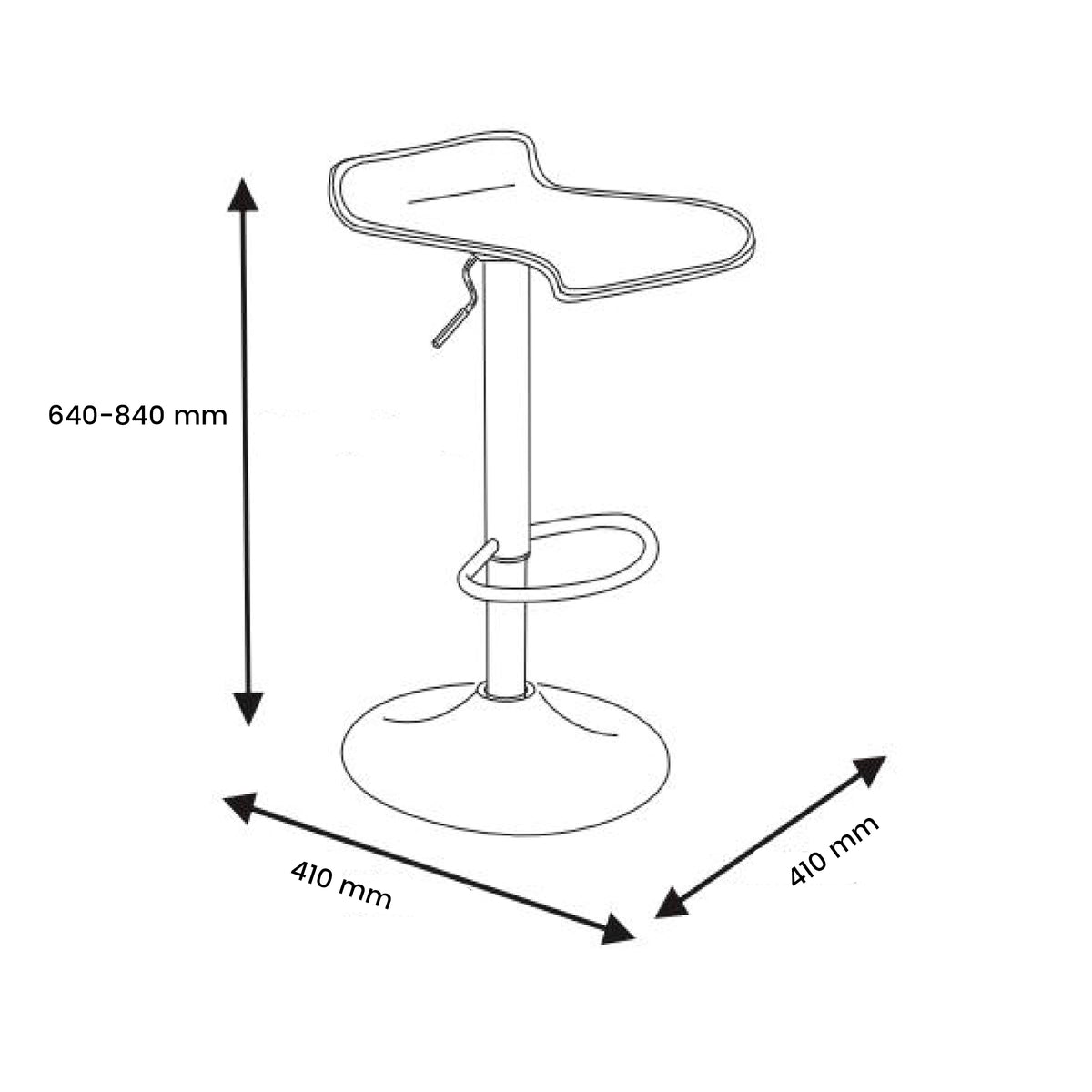Modern Chrome Bar Stool, Black PVC Seat – FLANAGAN CHROME BLACK