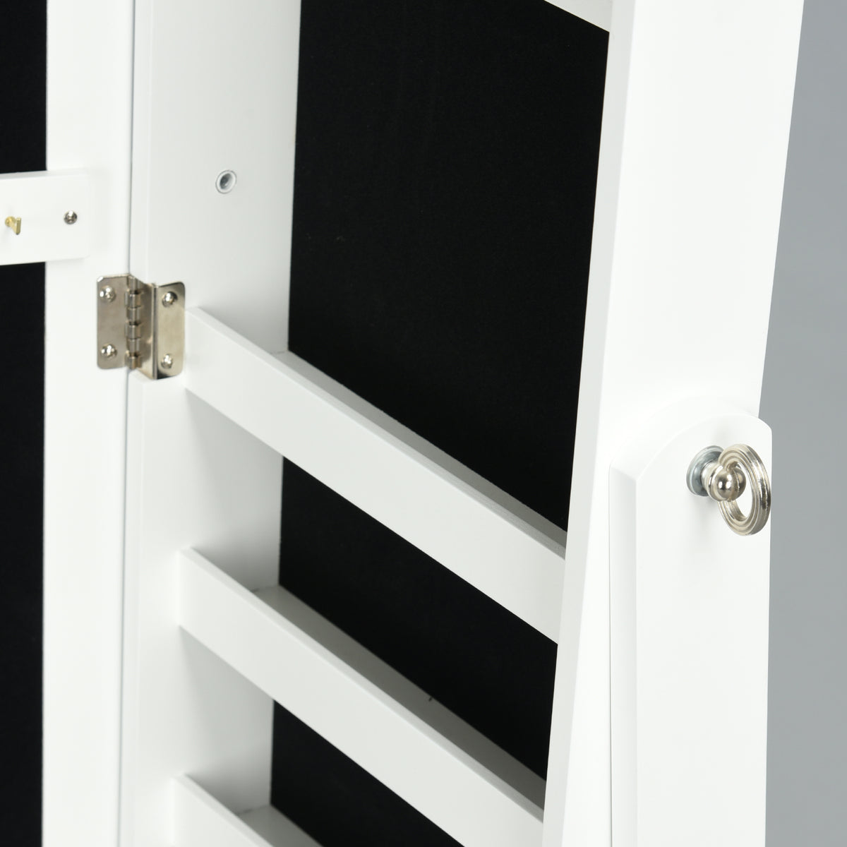 Modern Mirrored Cabinet, MDF & Glass - GODRIC WHITE