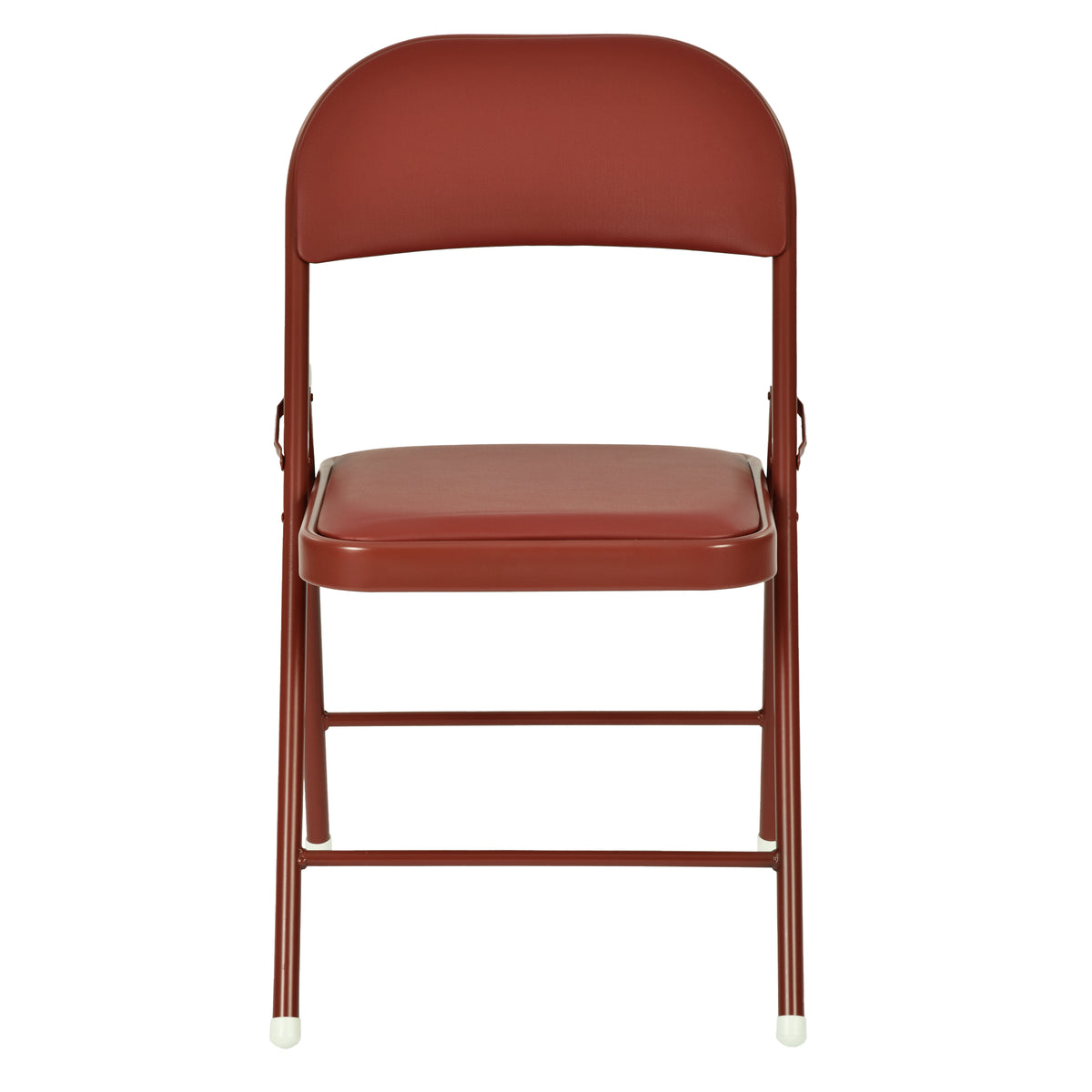 Modern Folding Metal Chair, PVC Soft Seat – FAIR PVC CHILI RED 6 PCS