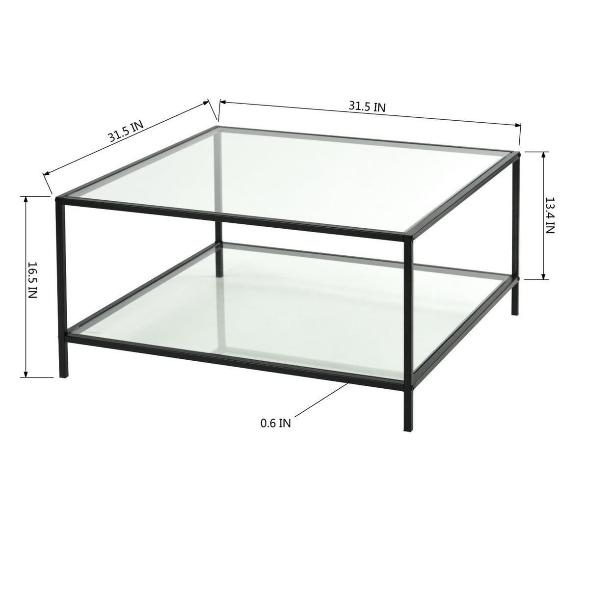 Modern Glass Metal Coffee Table - HUDD FRASERS
