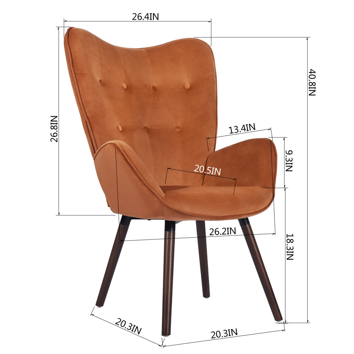 Kas Kd Velvet Accent Chair