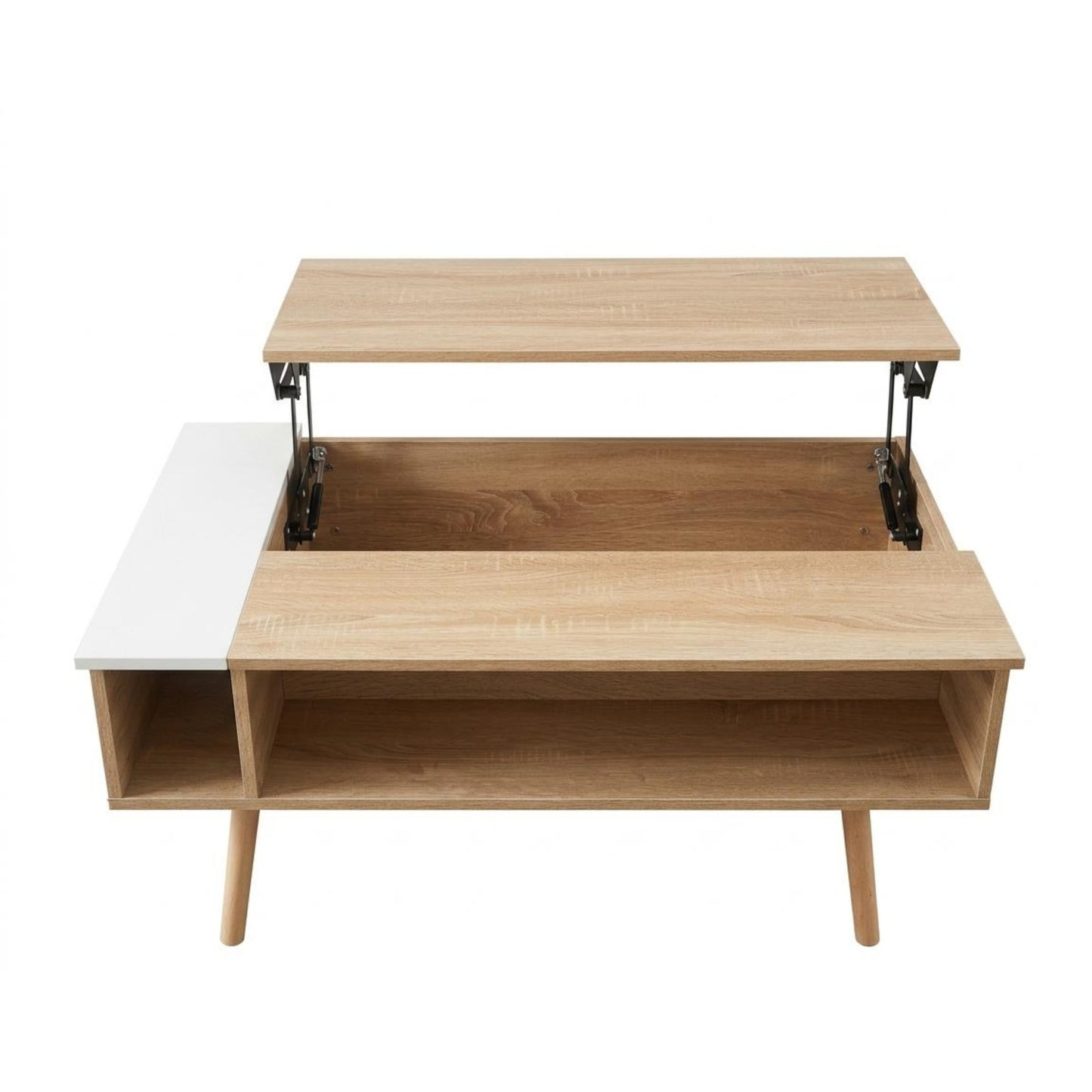 Modern Lifting Coffee Table, Oak Finish – LIVINSTONE LIFTING OAK