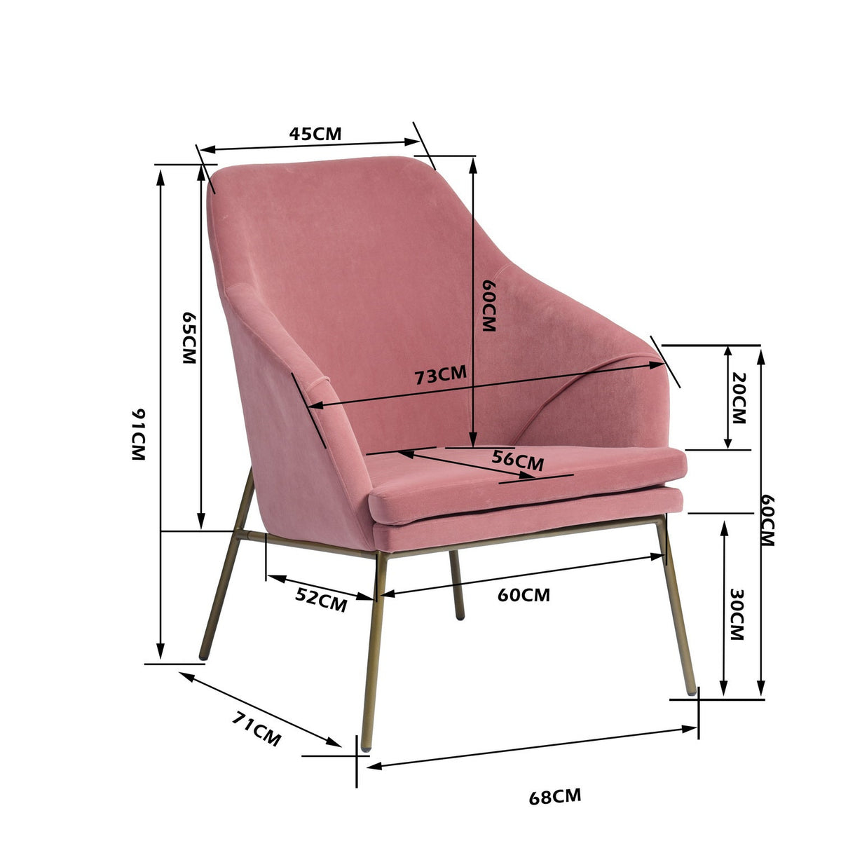 LOWRY DARK BLUE Accent Chair