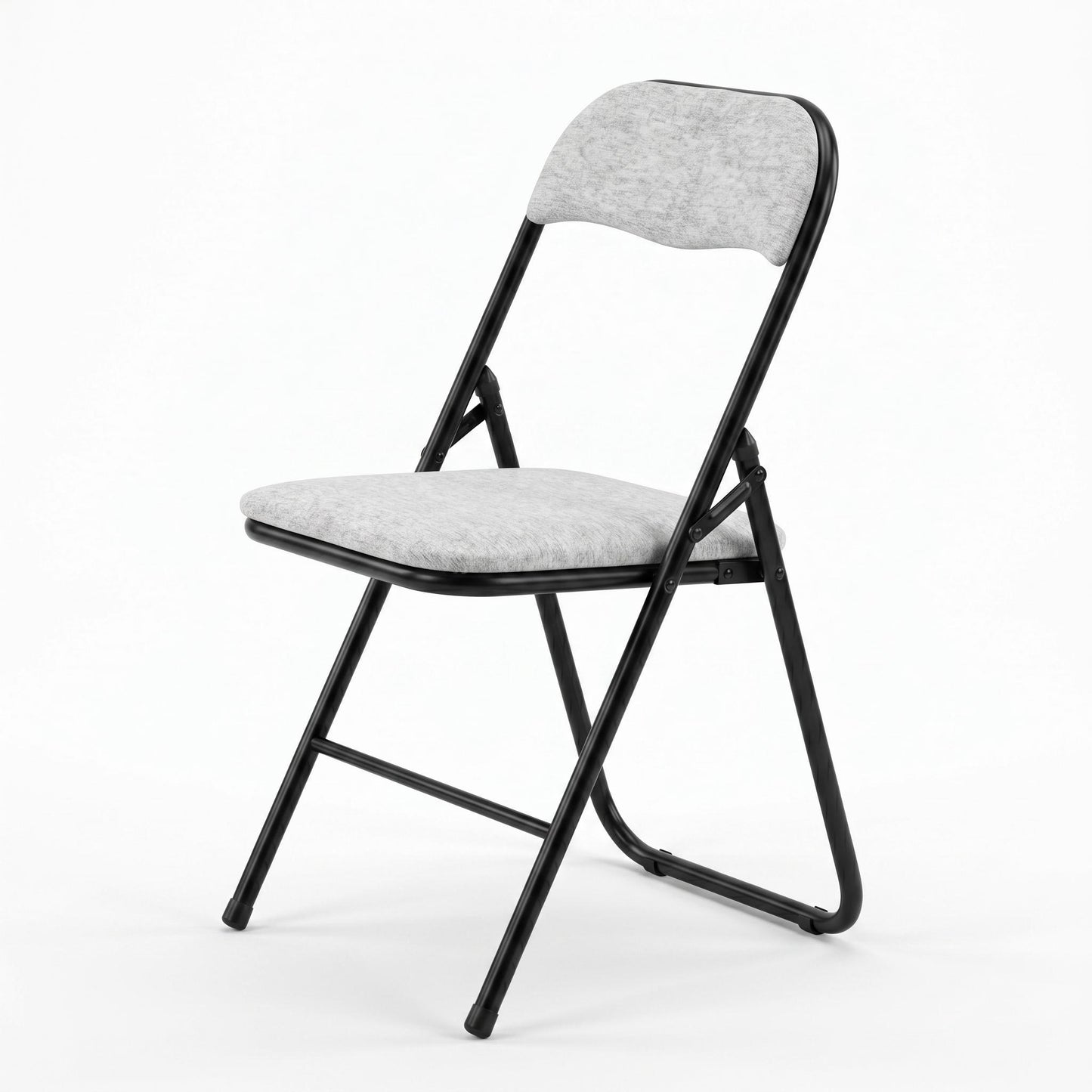 Modern Folding Metal Chair, Fabric Seat – MANGO VERITA GREY