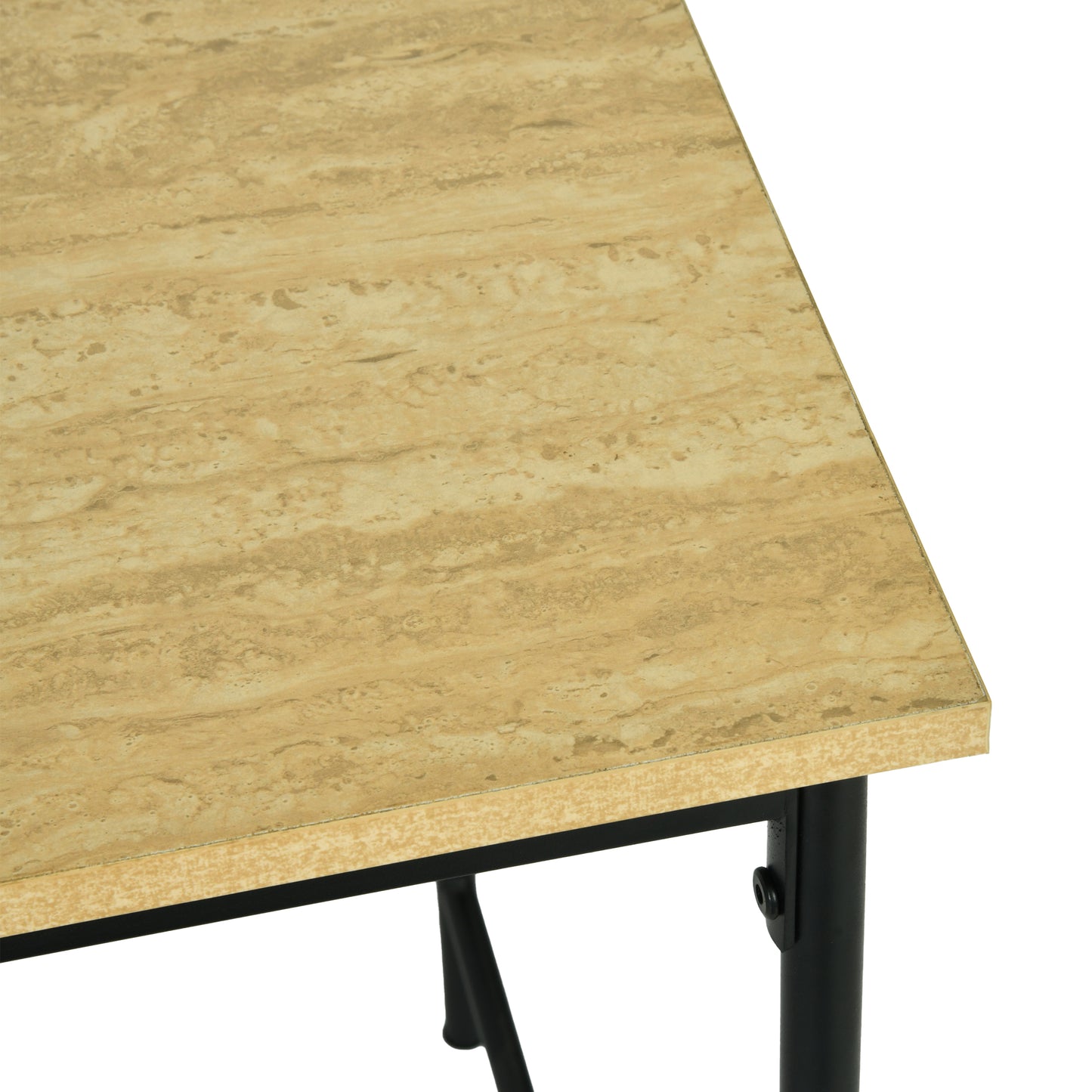 Modern Minimalist Office Desk, Melamine Board & Iron Frame - NORIX