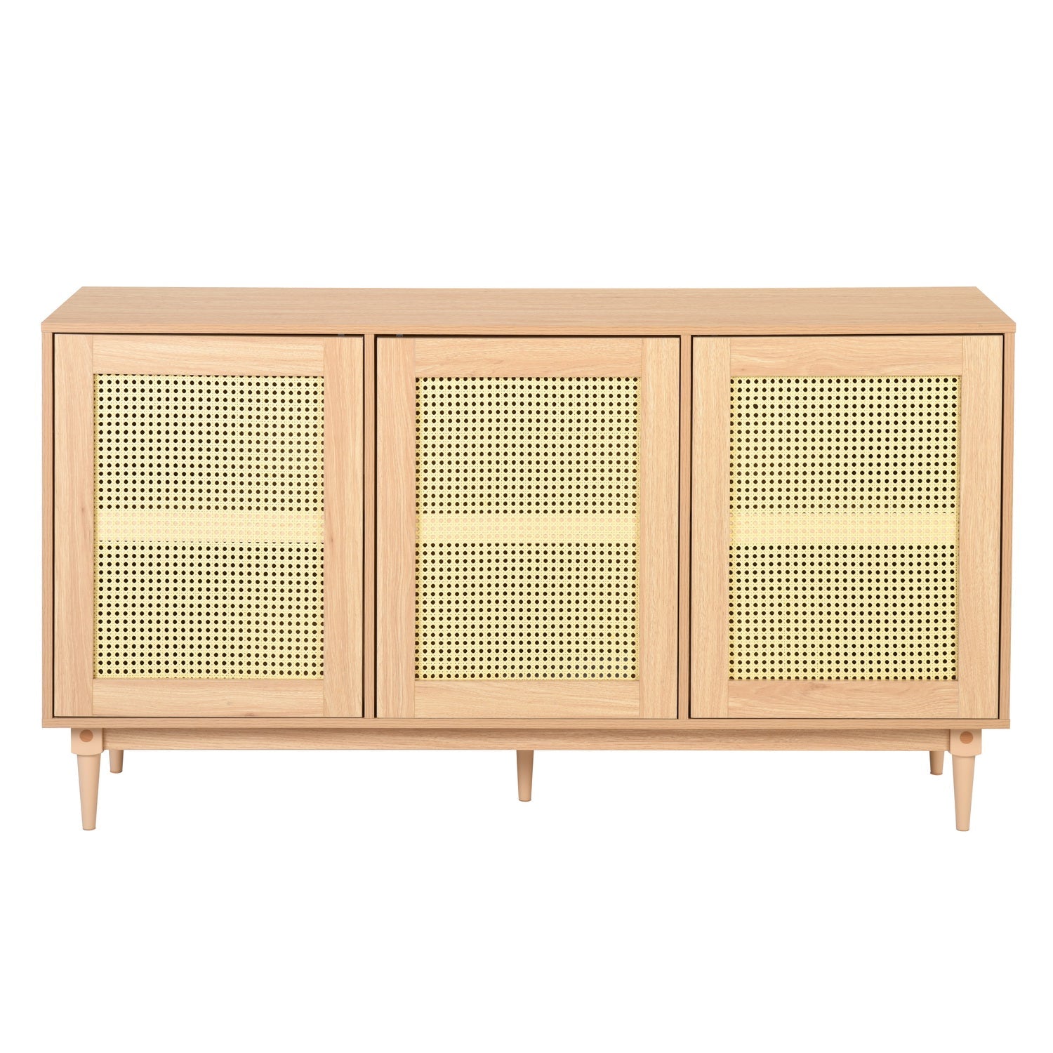 Oppelt Faux Rattan Accent Cabinets