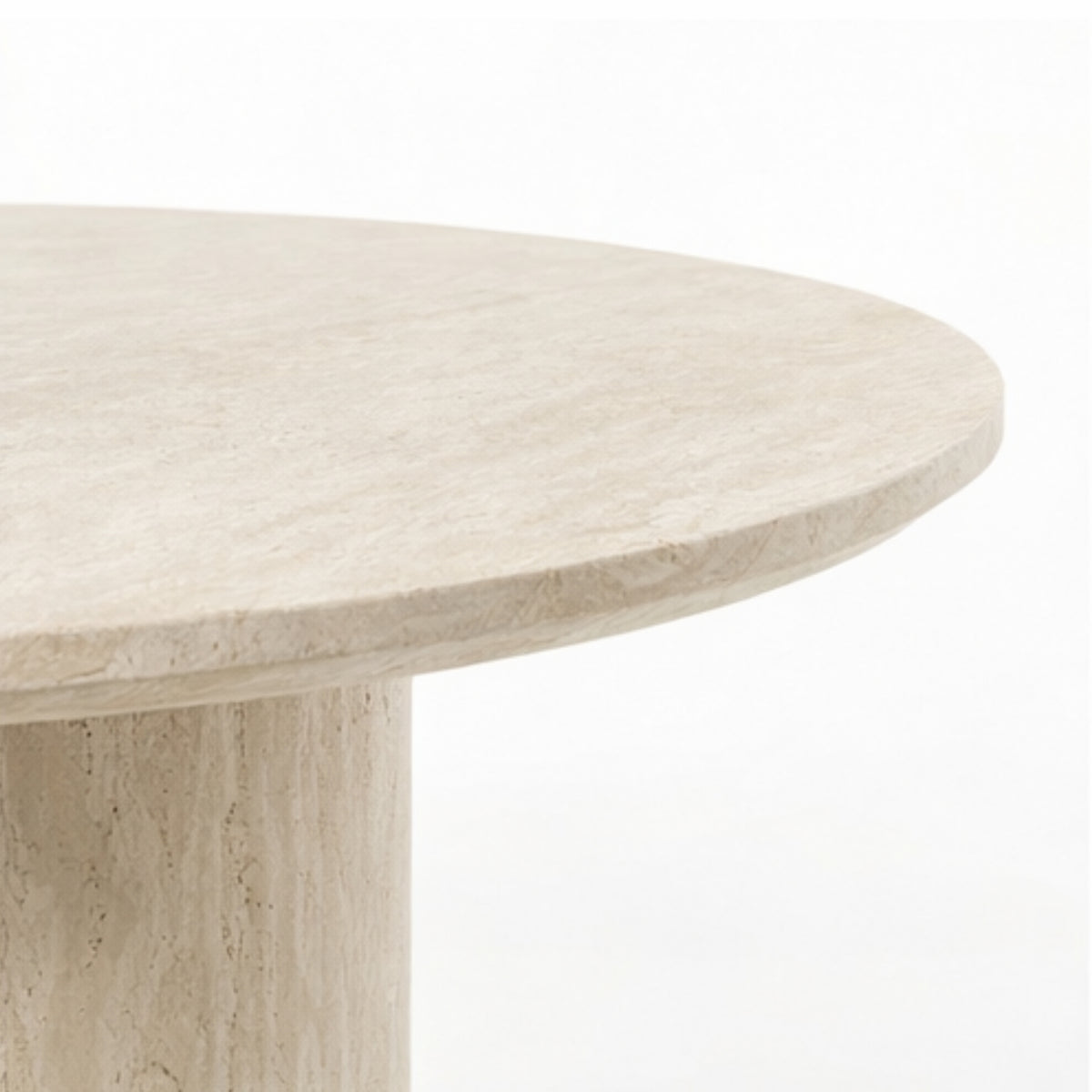 PHAEL - Yellow Travertine Effect Dining Table