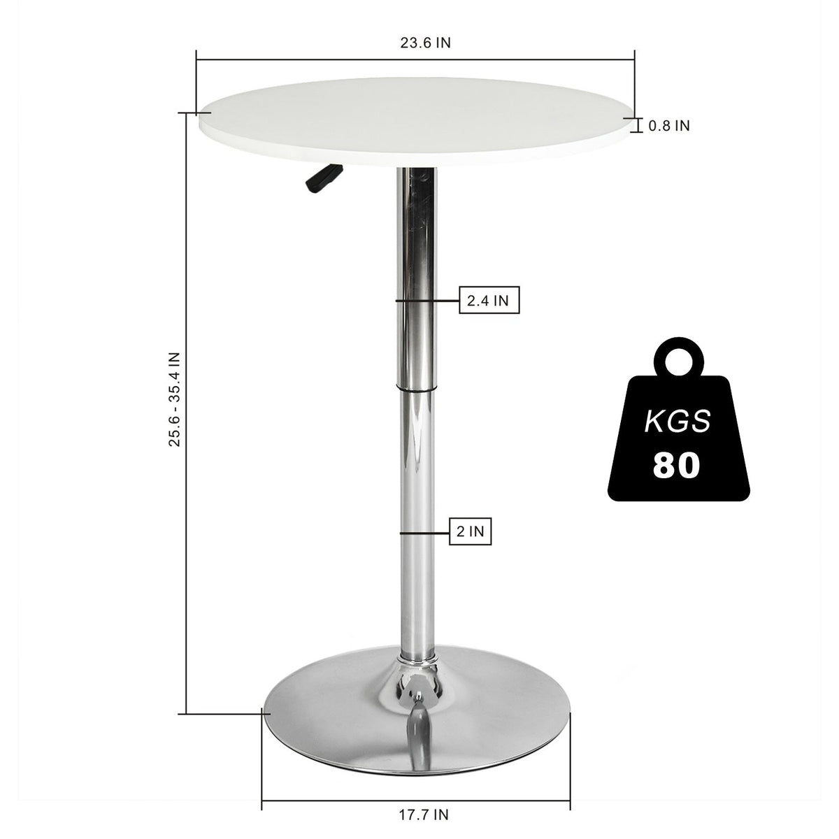 Sakuru Height Adjustable Bar Table