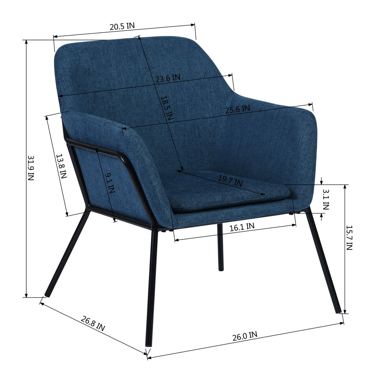 Shackelford Blue Dining Chair