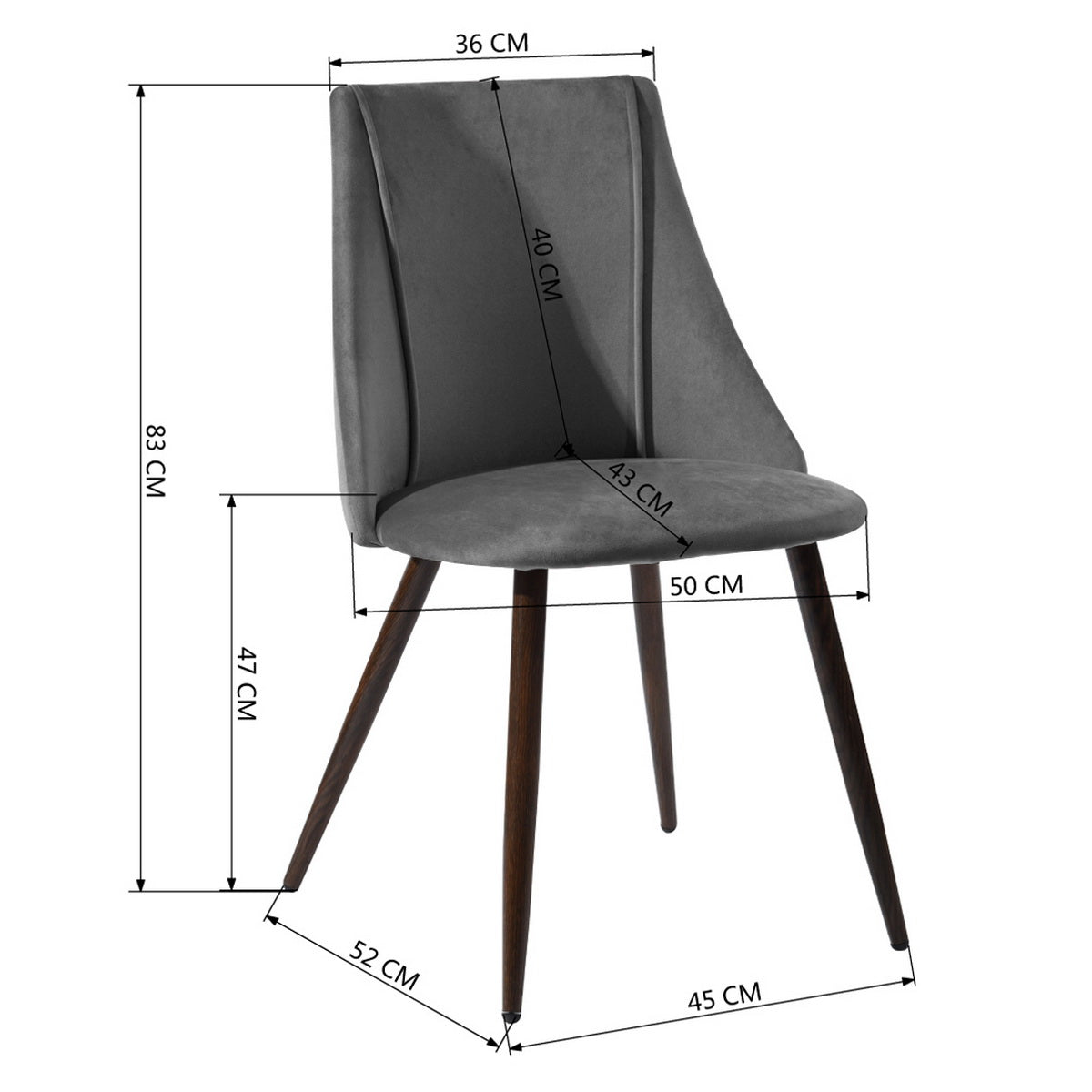 Smeg Velvet Dining Chair