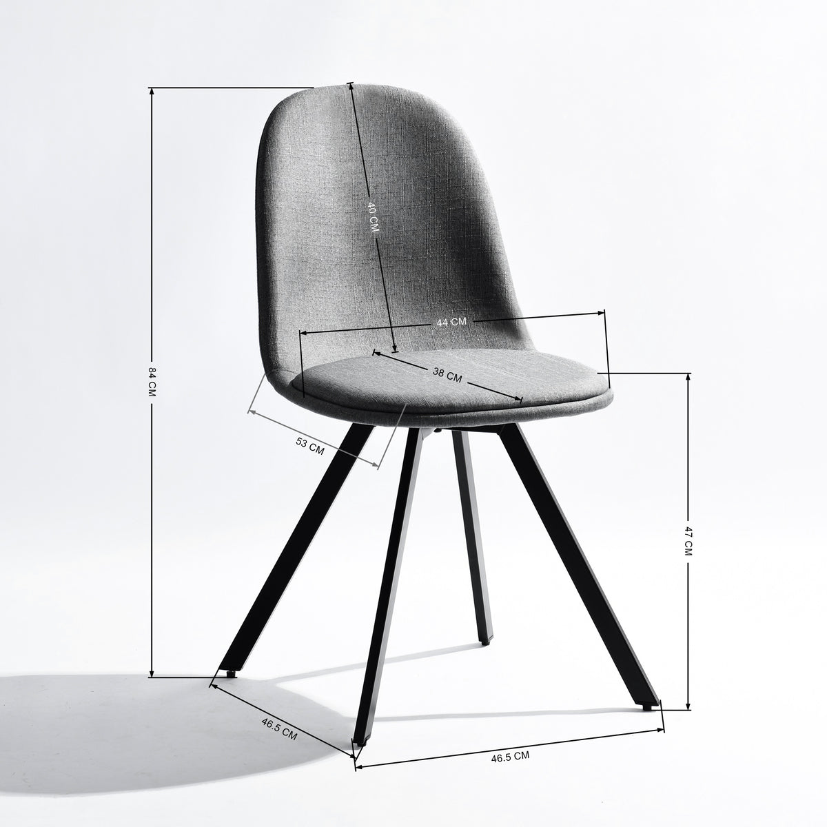 Modern Slubbed Fabric Dining Chair Set – SUNFLOWER SLUBBED LG 6PCS