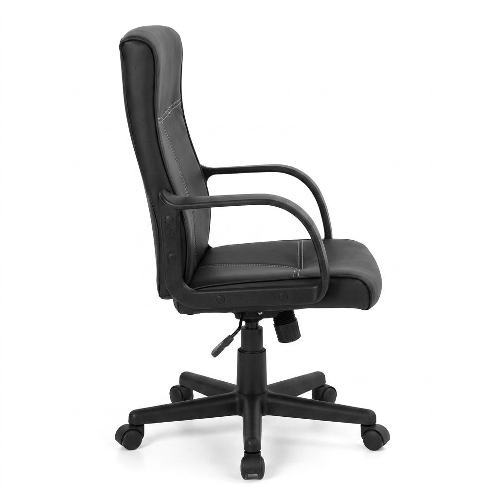 Modern Black PVC Office Chair – TVEIT LP