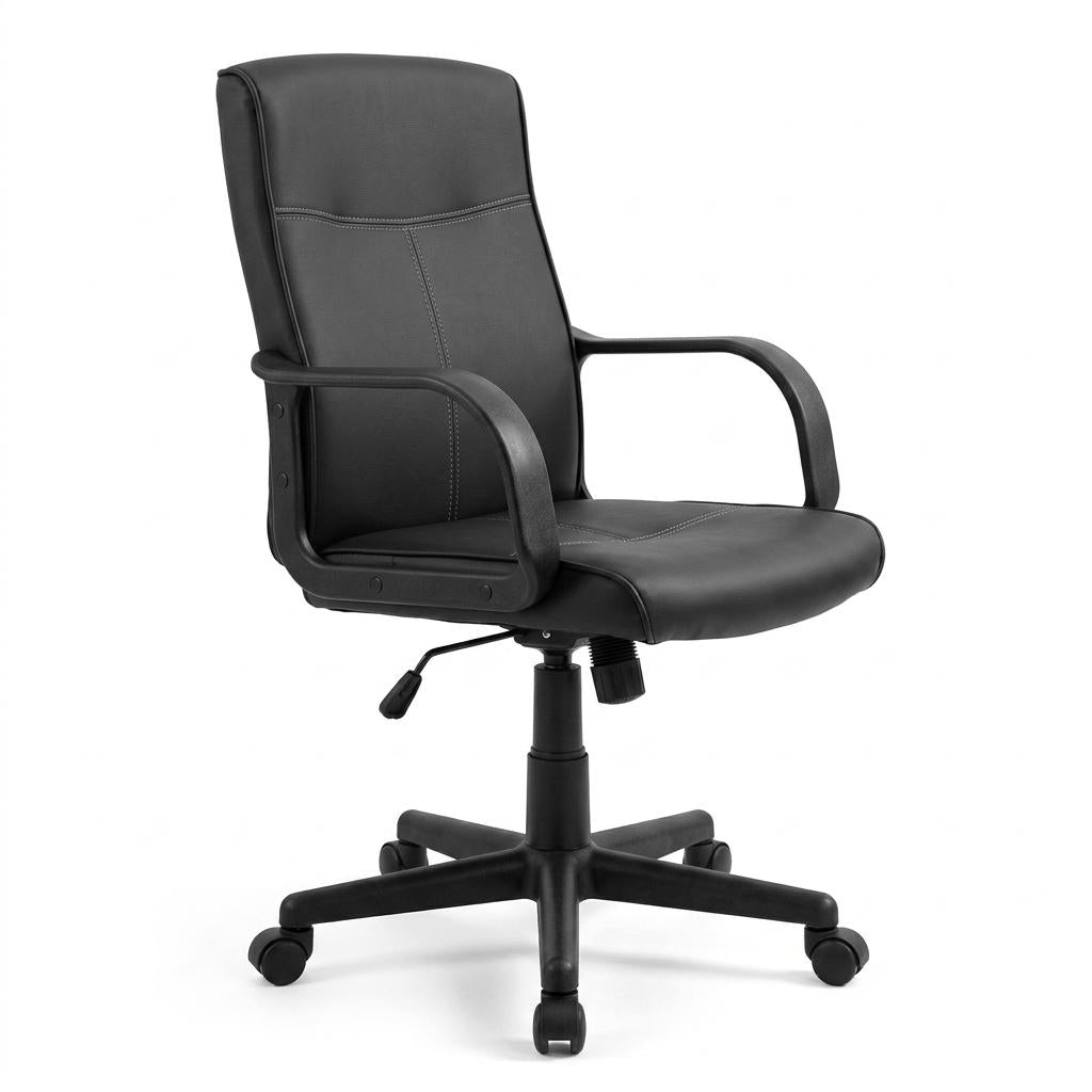 Modern Black PU Office Chair – TVEIT NOR
