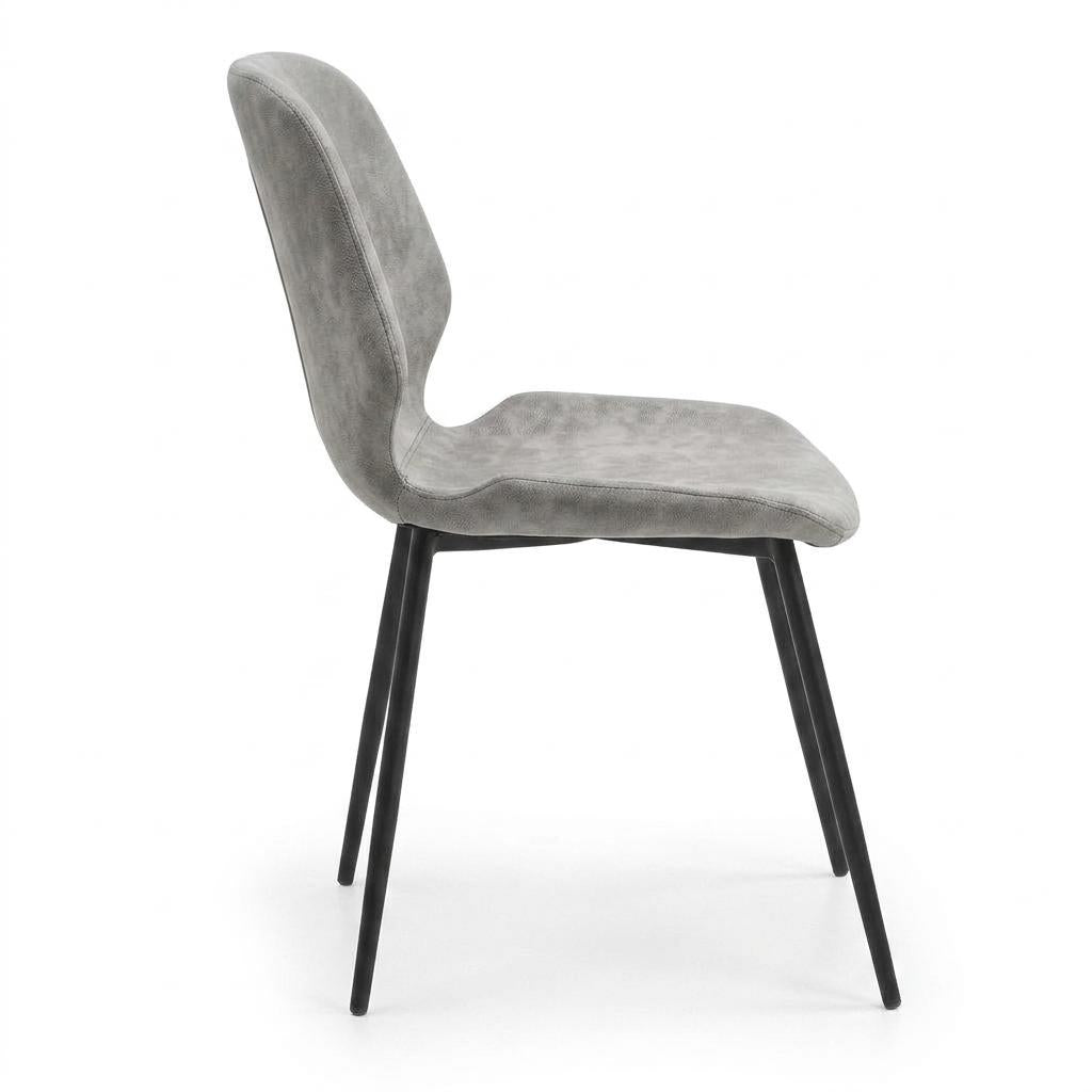 Modern Grey Upholstered Dining Chair - UKUN