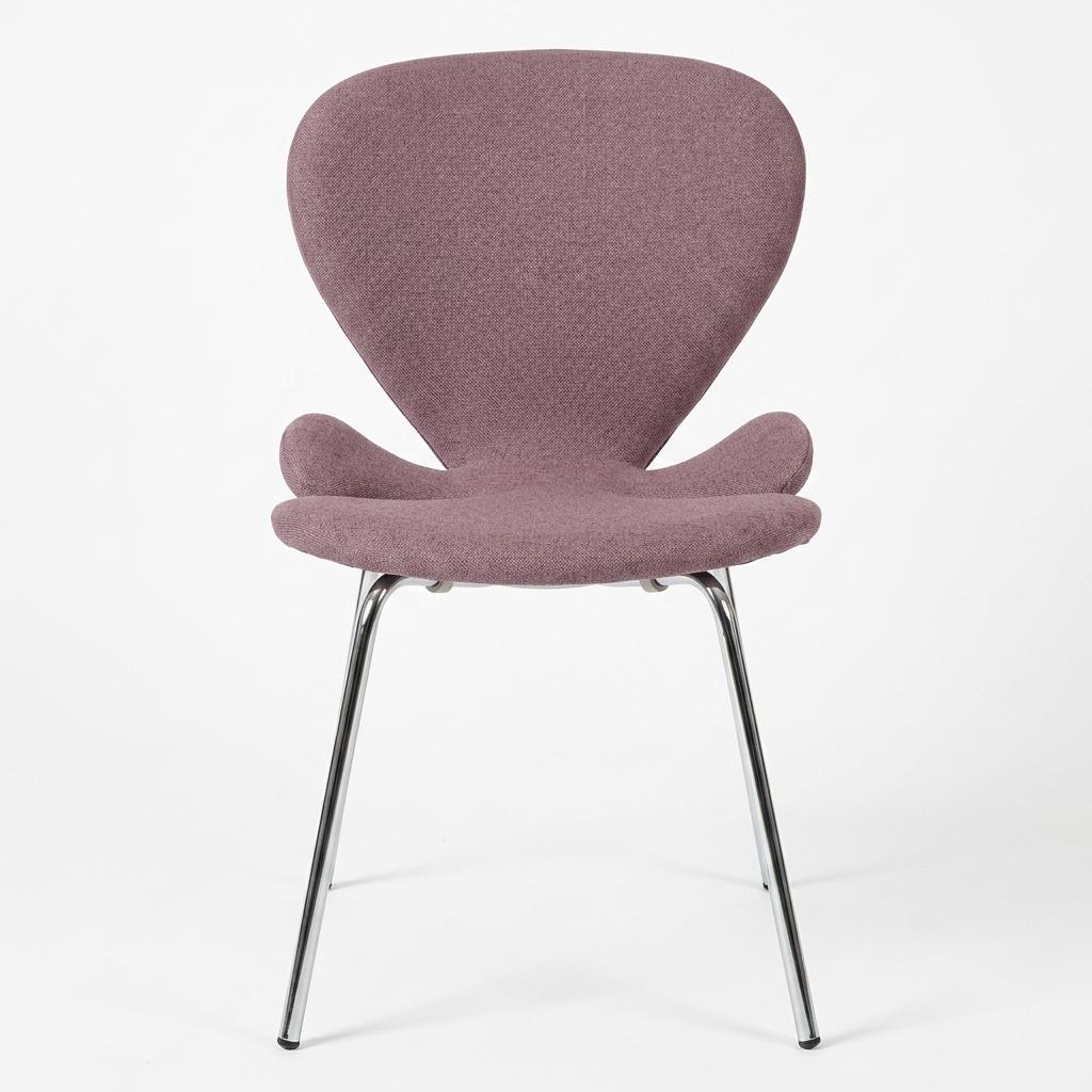 Modern Blush Dining Chair, Fabric Upholstery & Bent Wood - VIVI 2PCS BLUSH