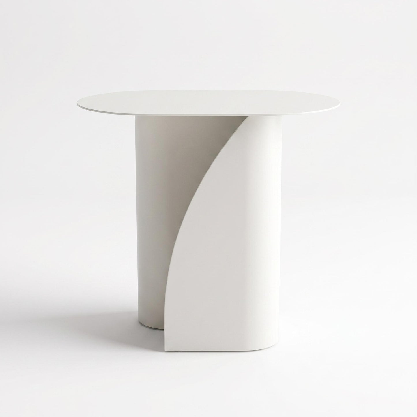 Modern Minimalist Metal End Table - WAVE BEIGE