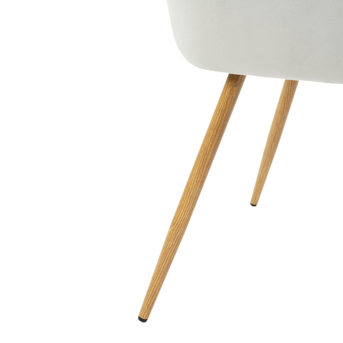 Modern Velvet Dining Chair, Light Grey Upholstery - YNEZ LIGHT GREY