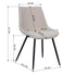 Casemiro Fabric Beige Dining Chair
