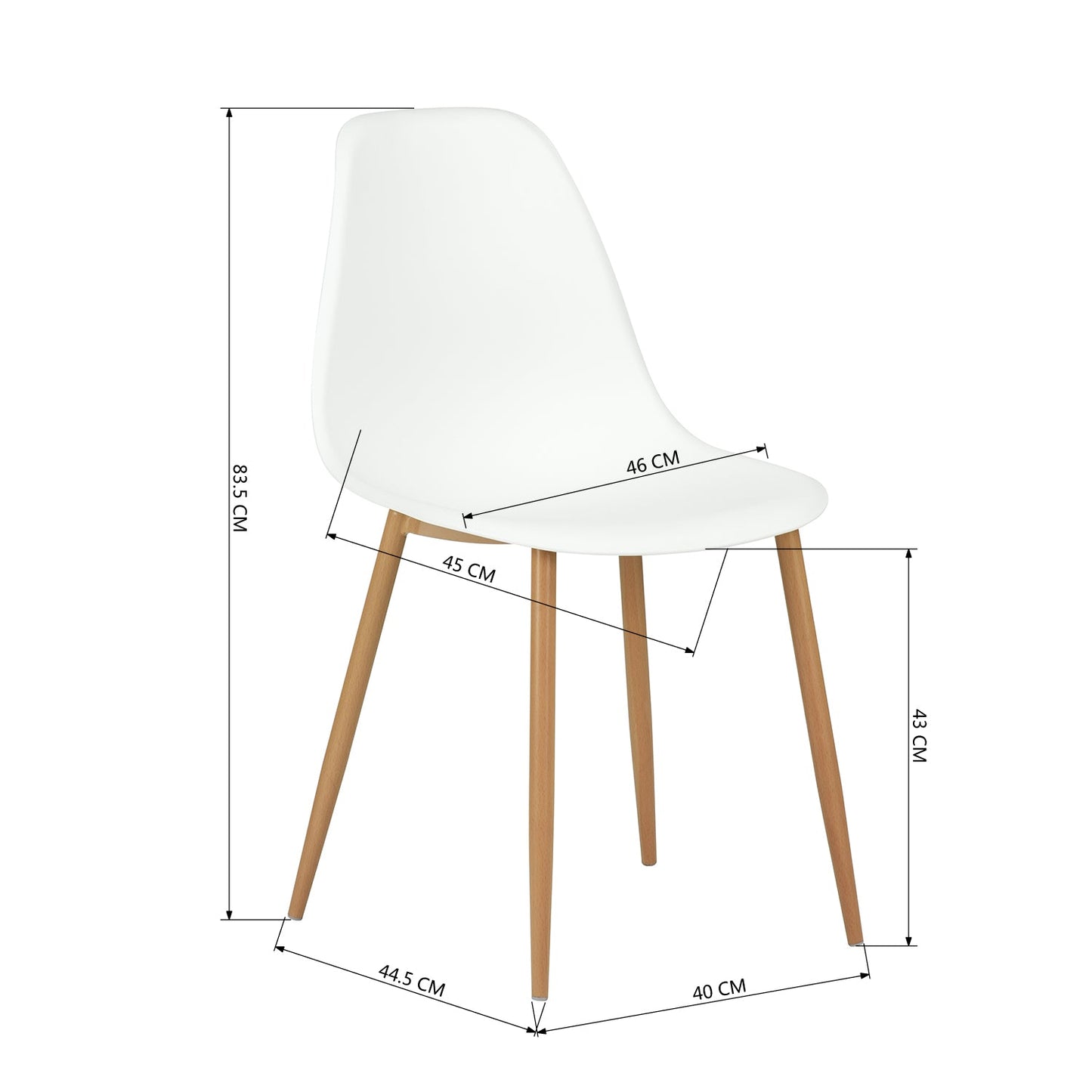 Charlton Pp White Dining Chairs