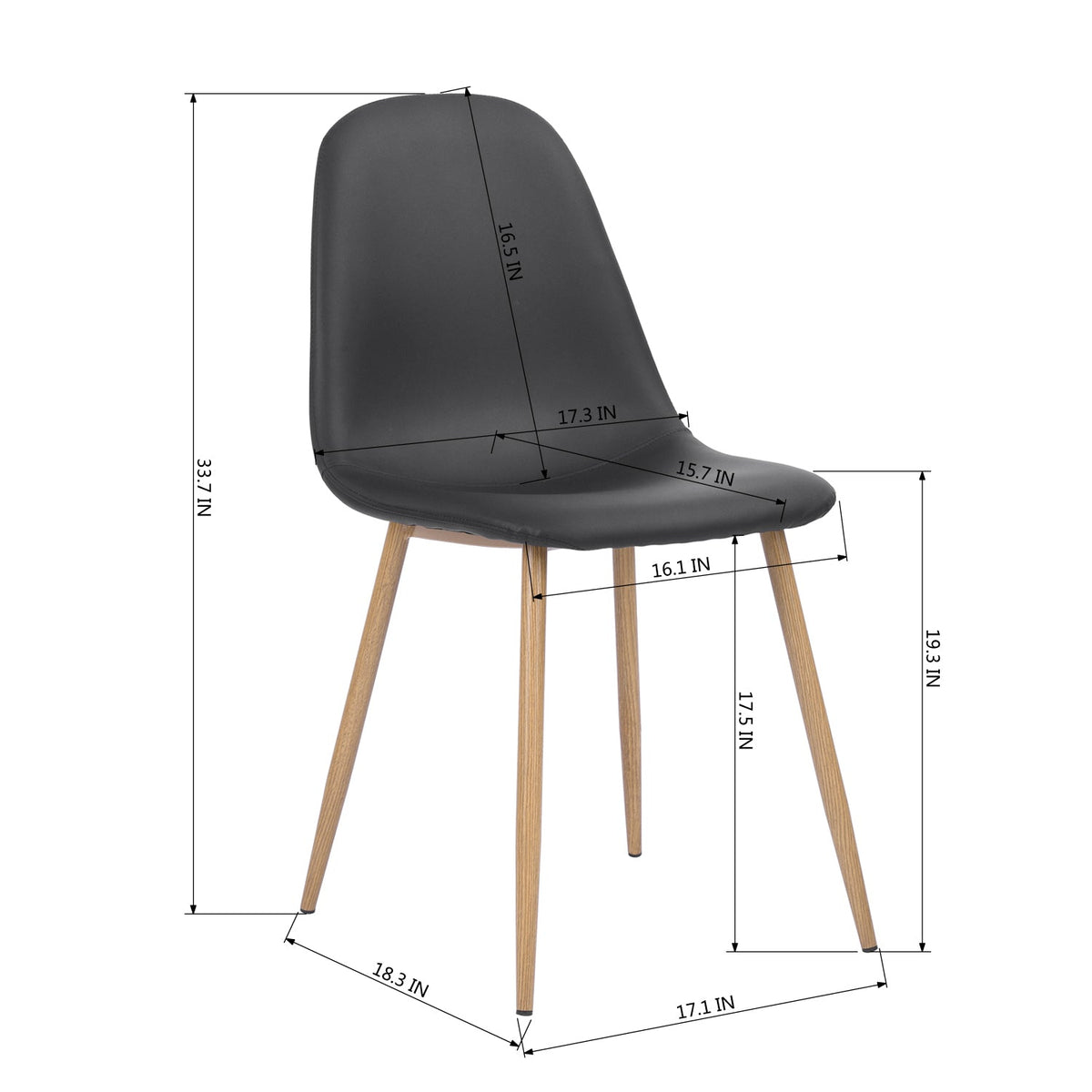 Charlton Black Pu Dining Chair