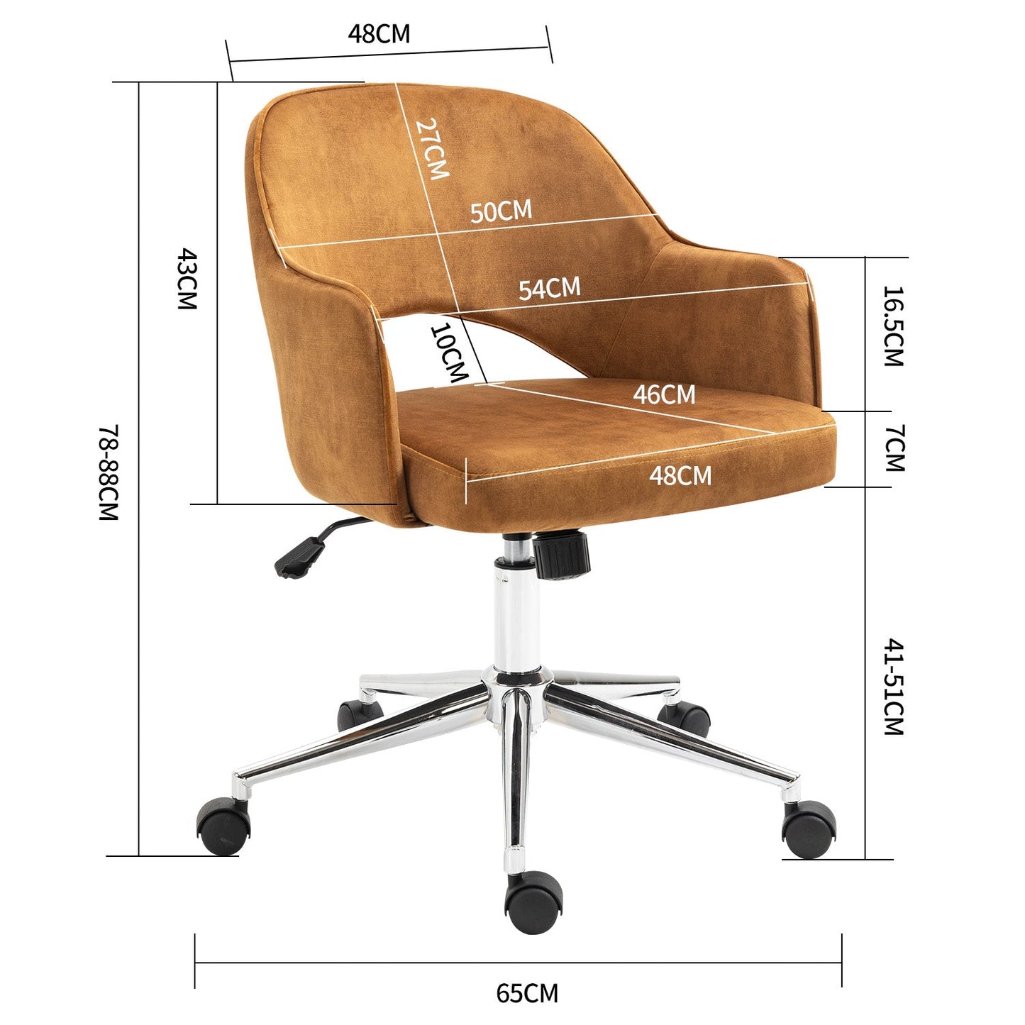 Clarkson Mustand Chrome Office Chairs