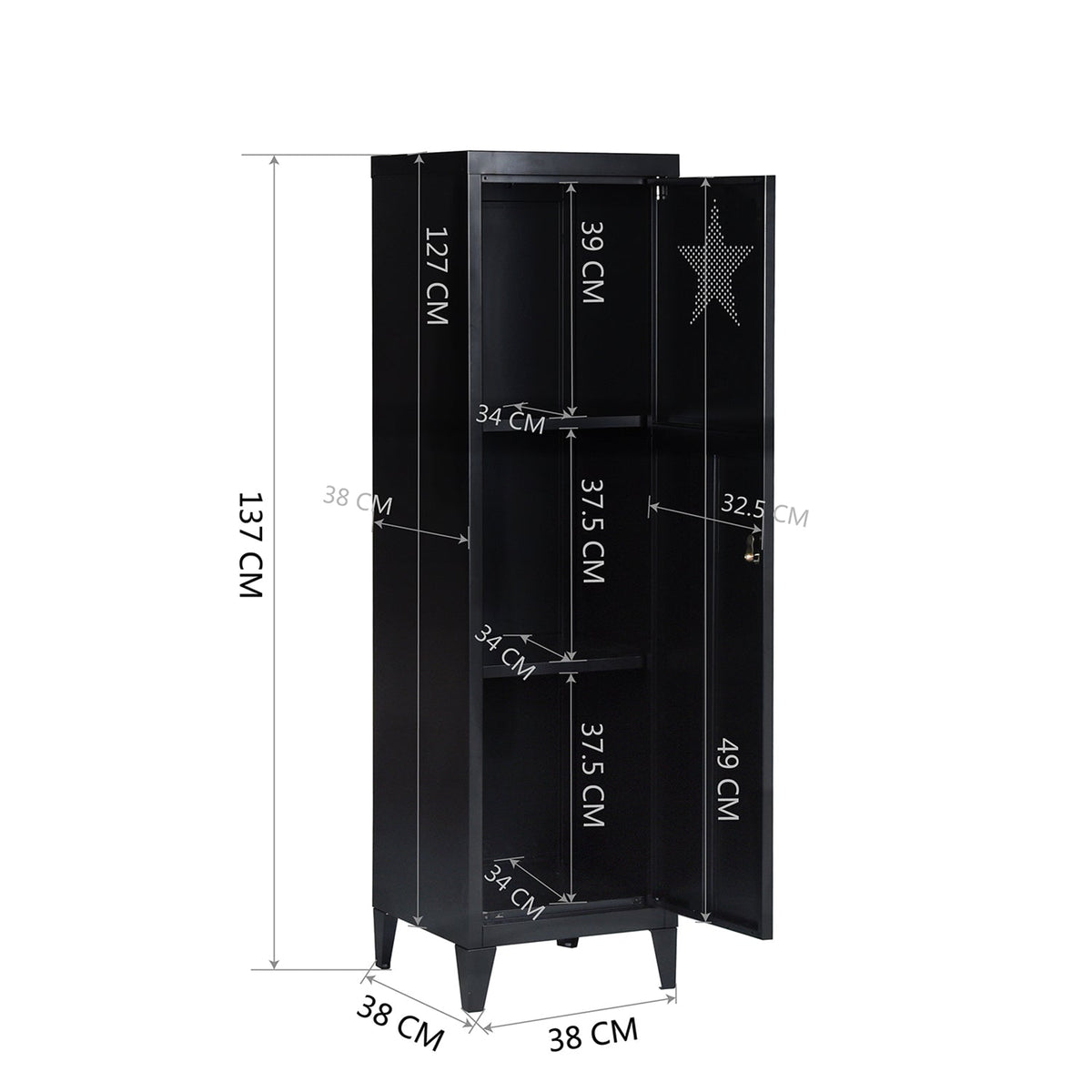 Councilbluffs Black Stars Accent Chests / Cabinets