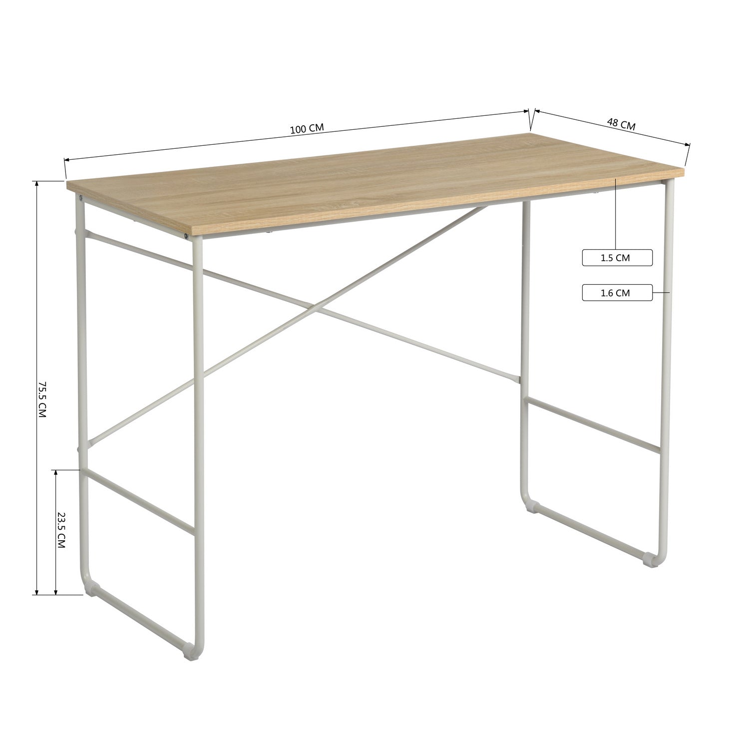Etel Oak Office Desk
