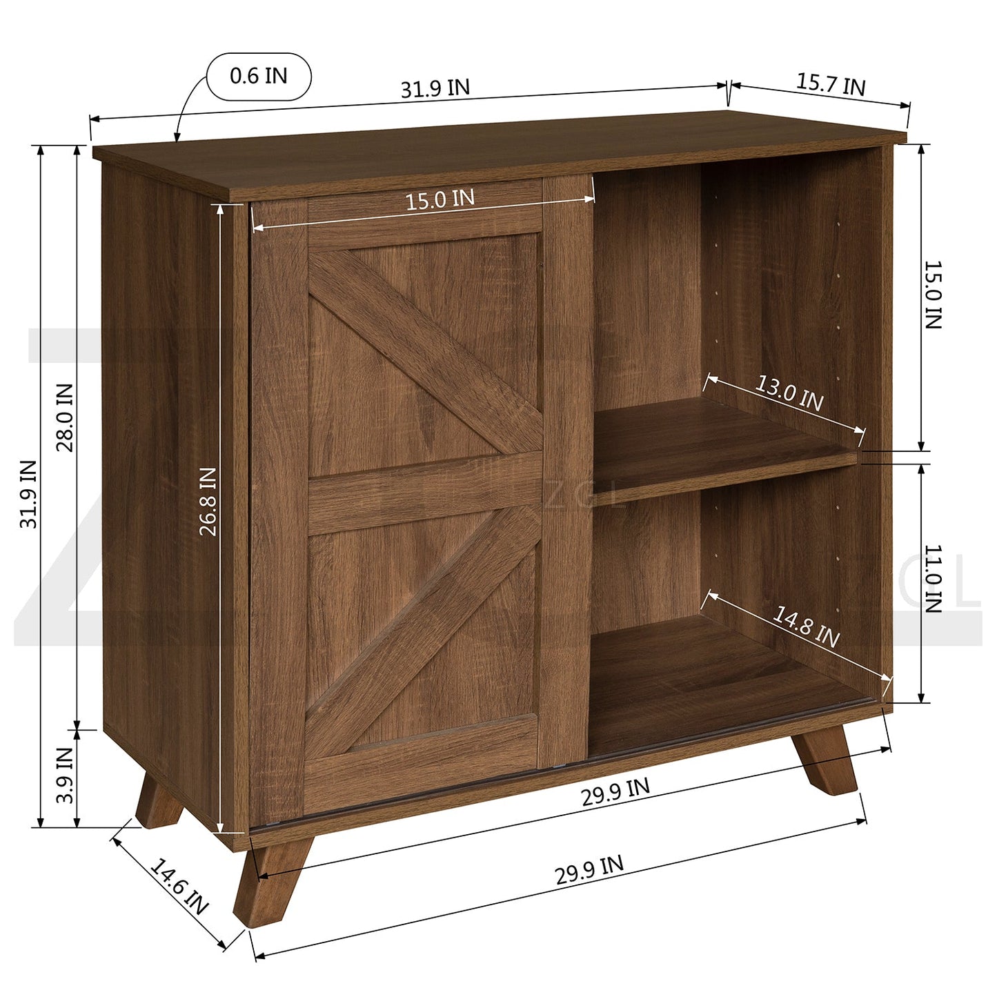 Latza Side Board 3 Levels Sideboards & Buffets