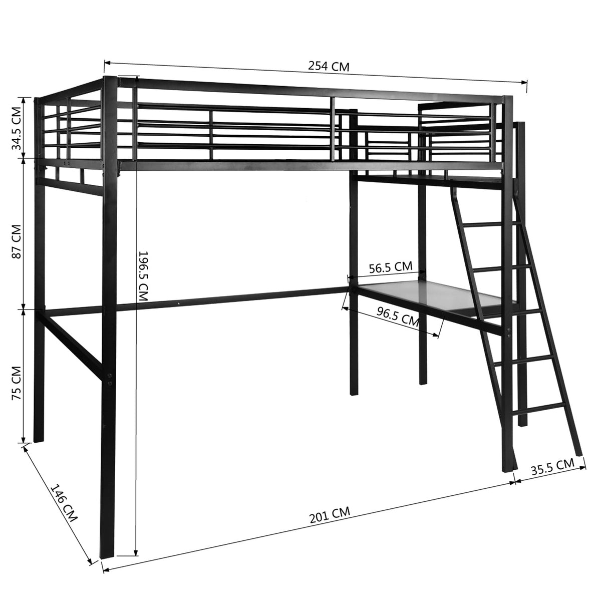 Lionel Platform (Grafic Platform) Bunk & Loft Bed