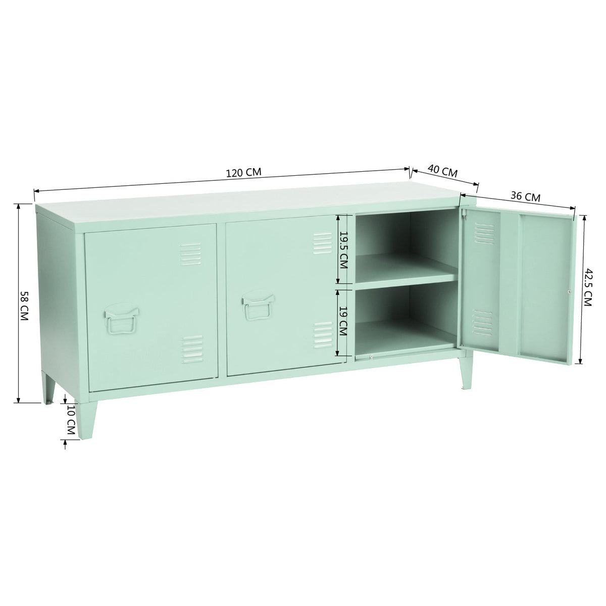 Matapouri Green 2 Accent Chests / Cabinets