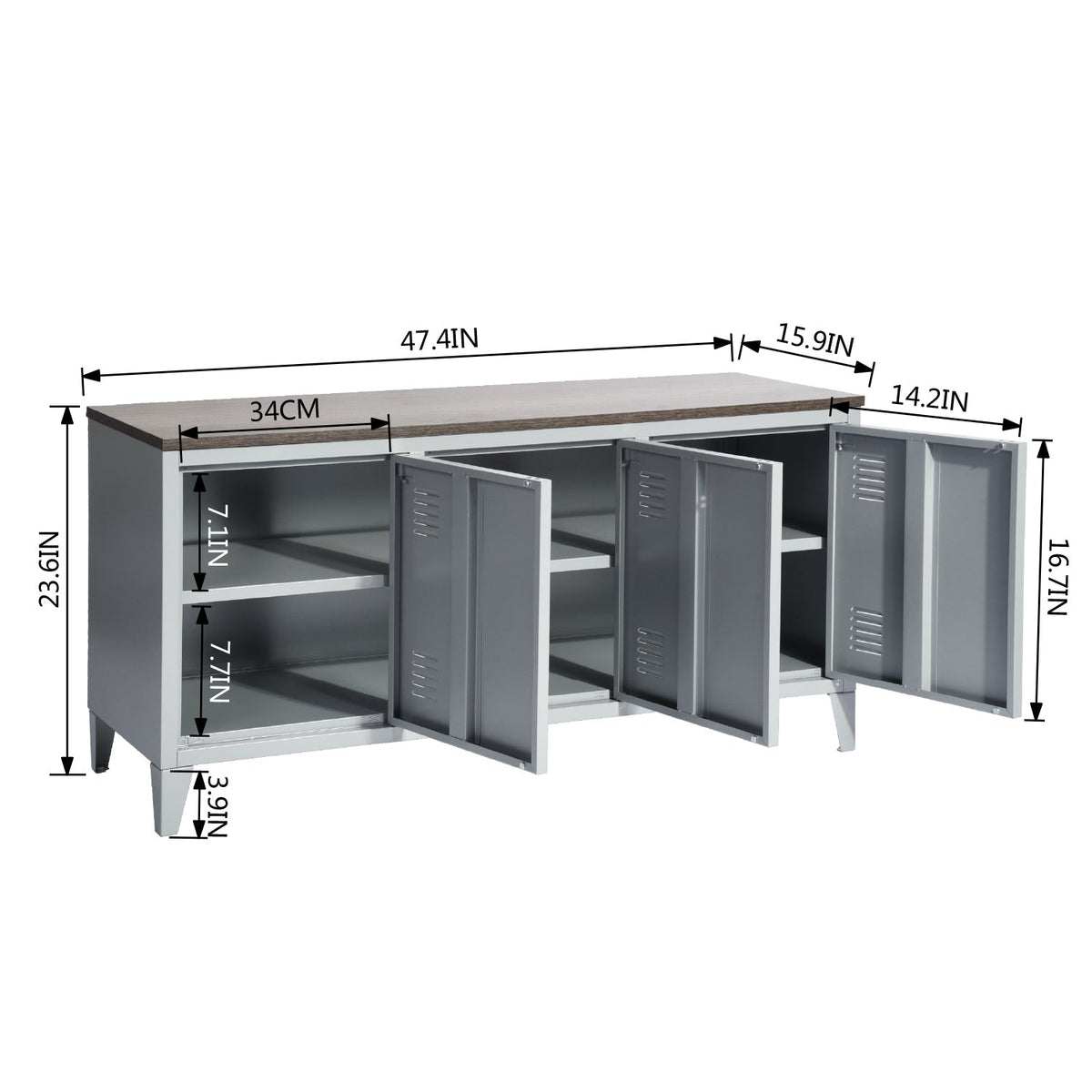Matapouri Grey Mdft Accent Chests / Cabinets