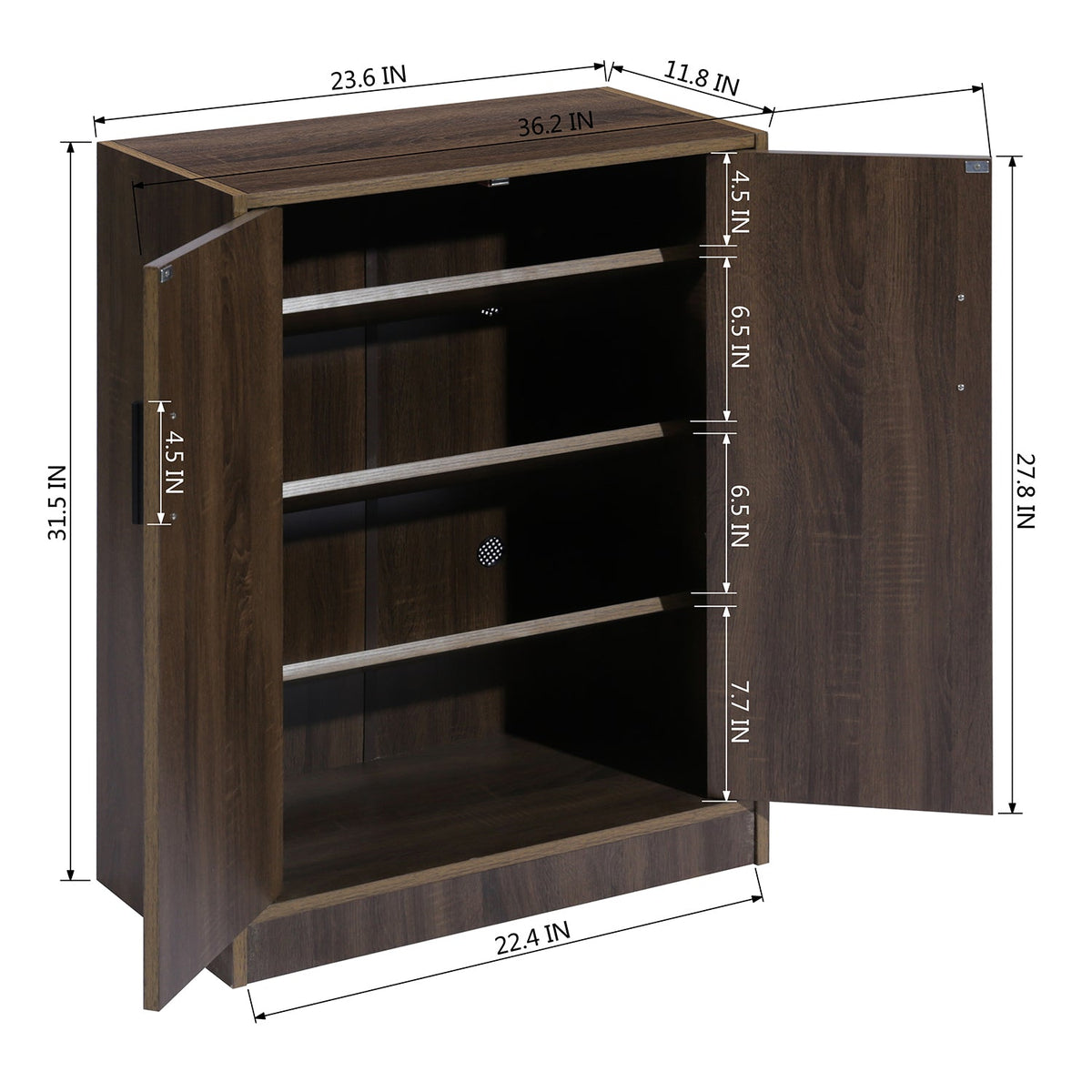 Melvin Walnut Shoe Storage