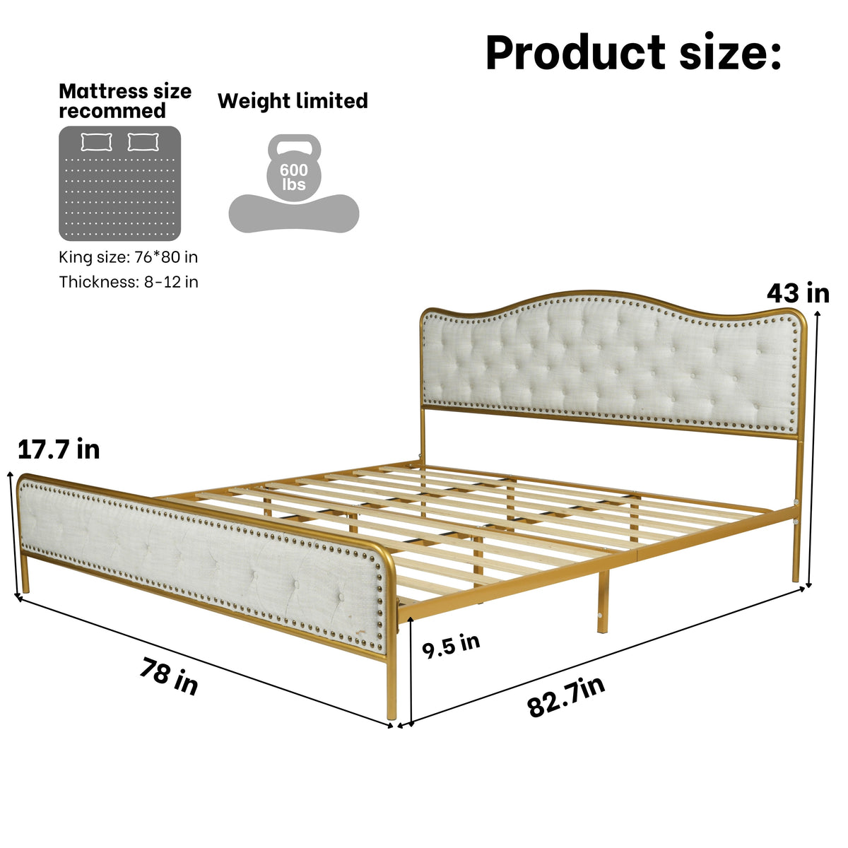 Merle King Beige Beds