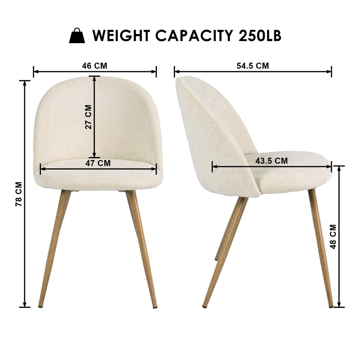 Puz-Dc002 Biscuit Dining Chairs