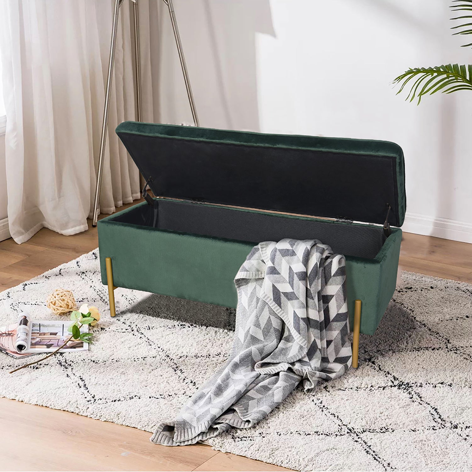 Tudor Green Ottoman