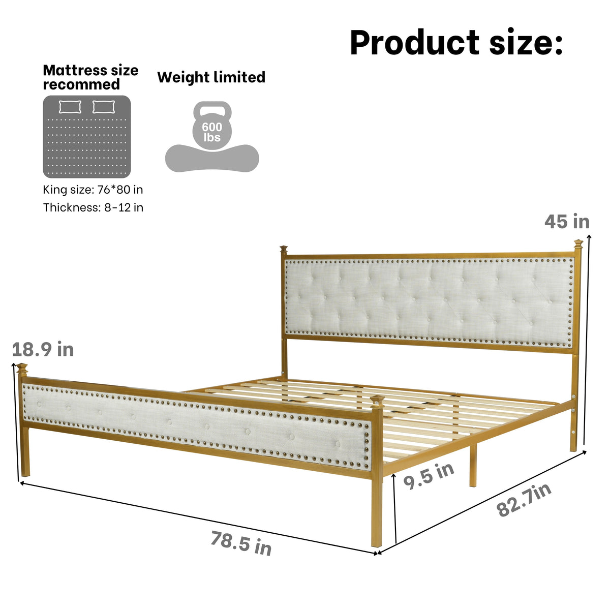 Veleda King Beige Beds