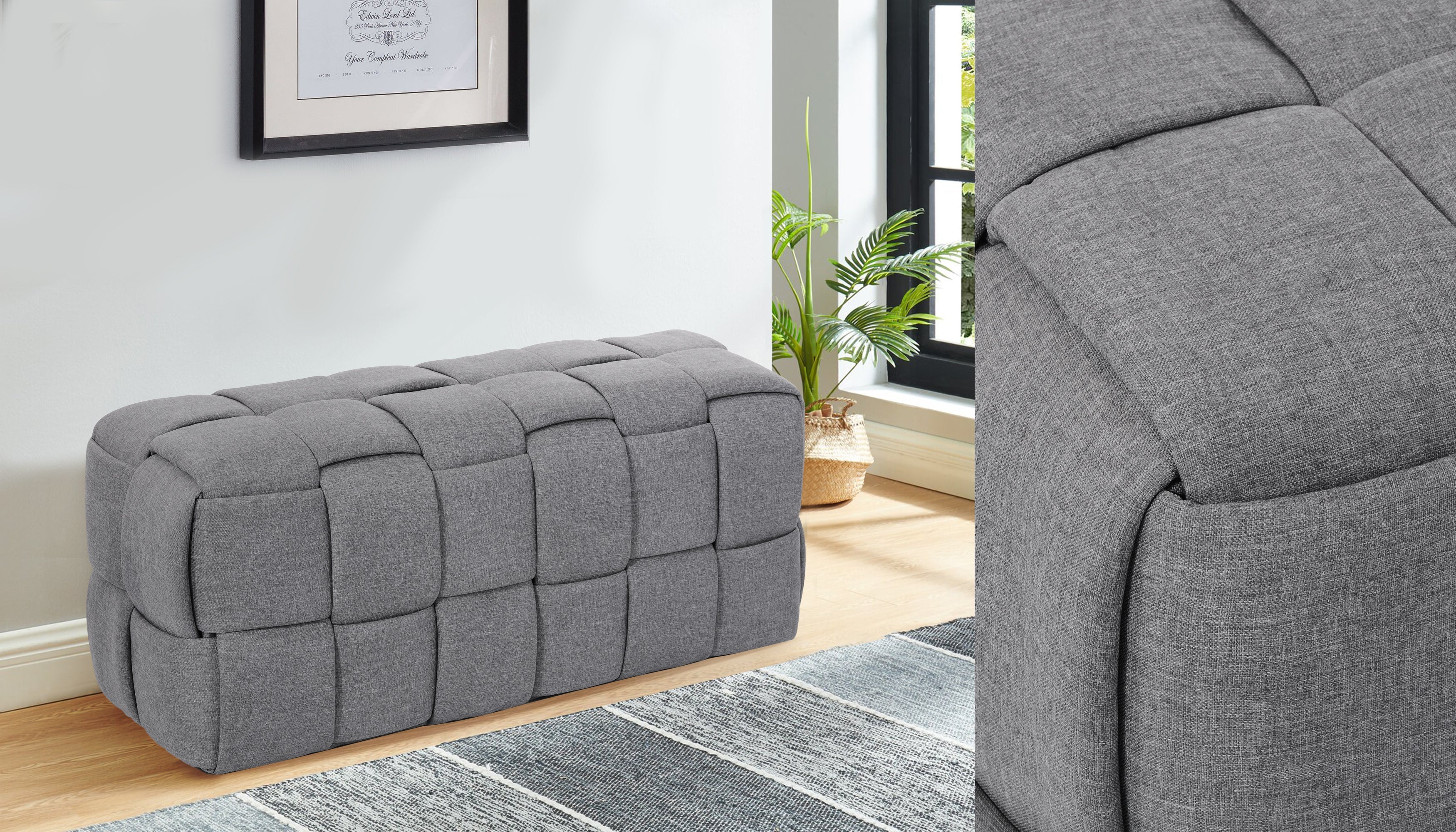 Vesstan Grey Ottomans